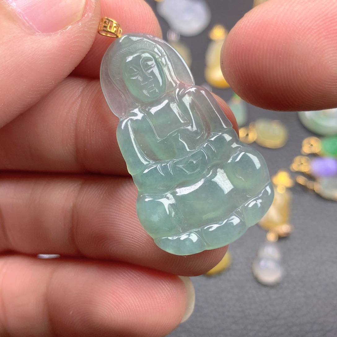 【闪购商品】颈饰18K金镶嵌翡翠翡翠