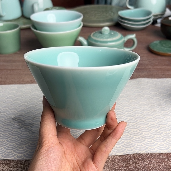 龙泉云间青瓷小米茶器