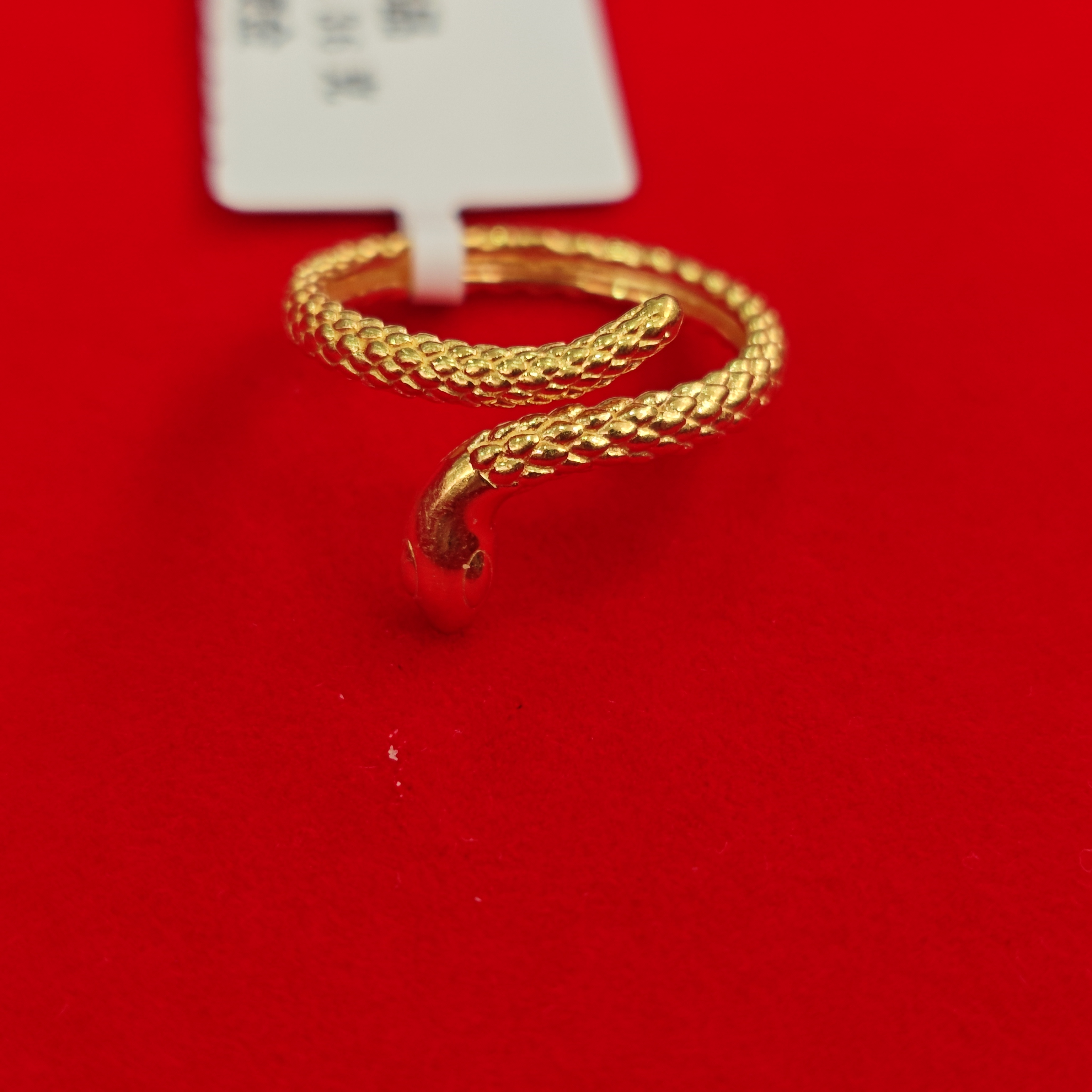 【夏夏专享】足金999饰品 卷卷蛇戒指 3.36 GP