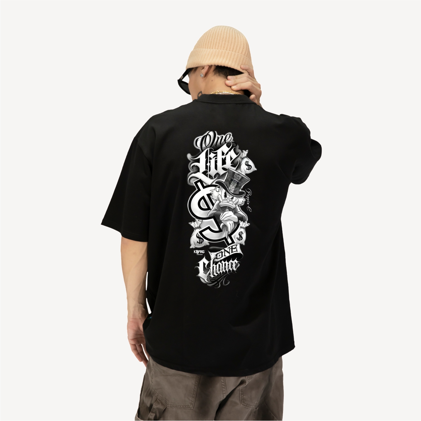 KeepingGearXPoppinC联名9.0KEEPTHECHANCE黑白长短袖舒适宽松版