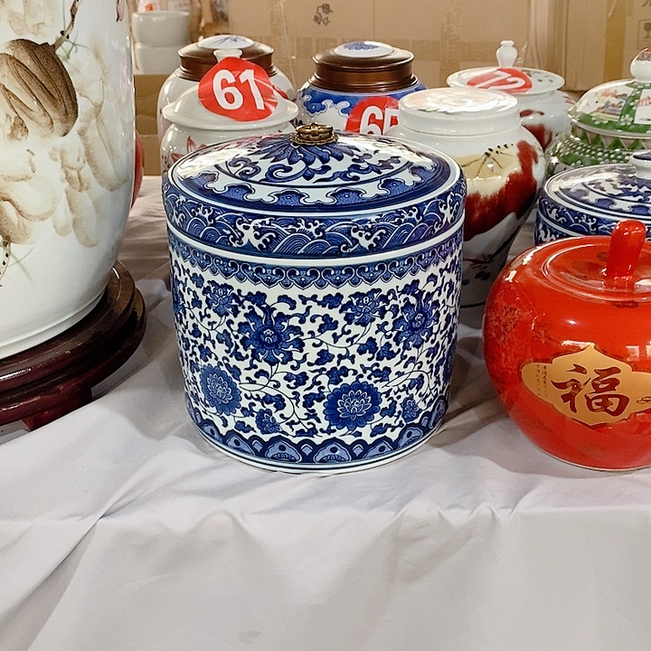 果***瓷片小号陶瓷储物罐