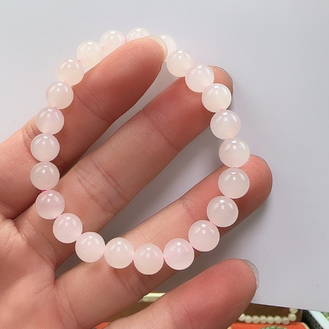 和田玉手链未镶嵌卡8mm