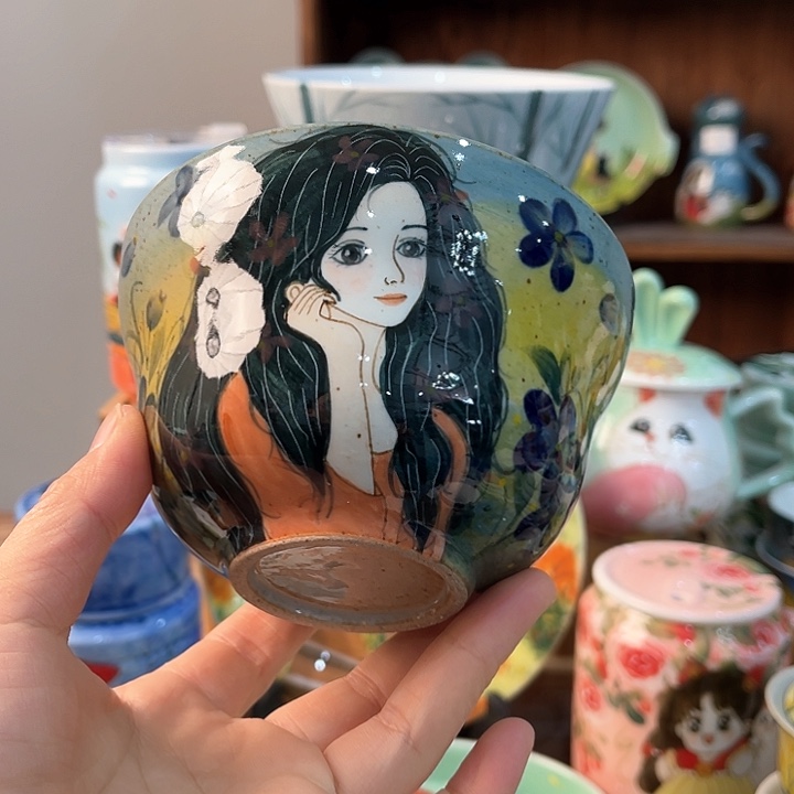 陶景德镇釉下手绘陶瓷 