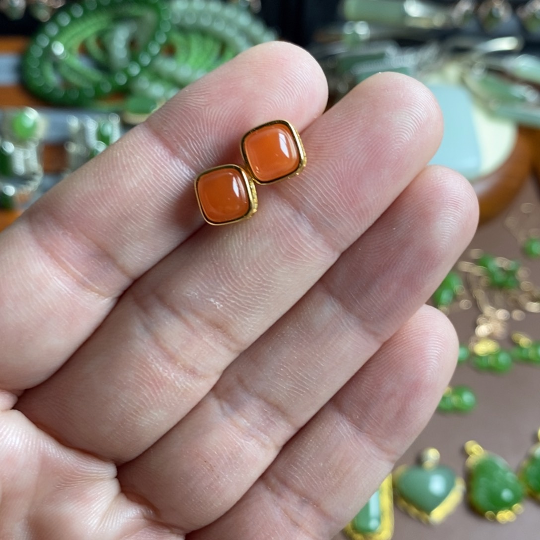 南红玛瑙颈饰银S925镶嵌