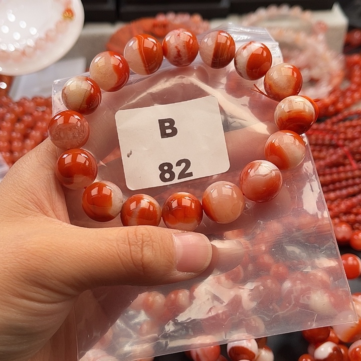 南红玛瑙未镶嵌多样性发货默认微瑕称重14mm