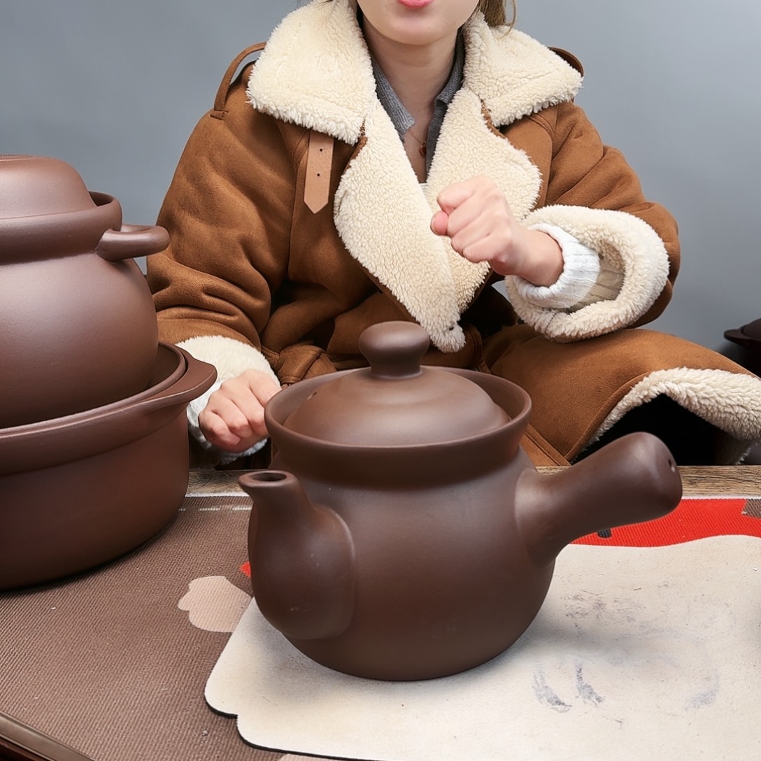 紫砂砂锅2.3升微微微瑕