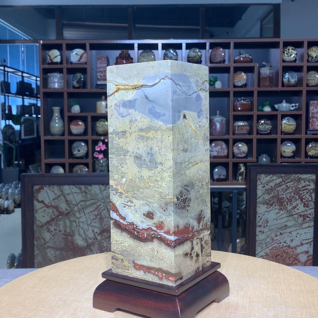 广西国画石摆件，收藏观赏