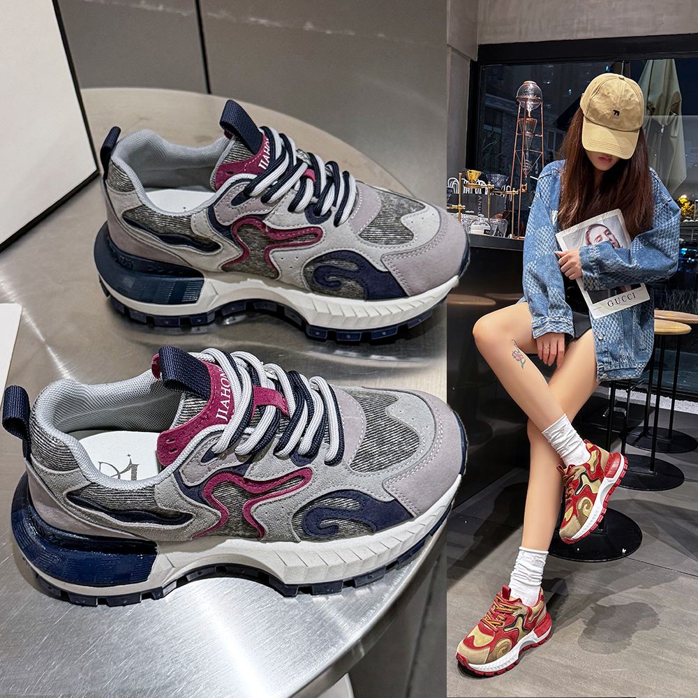 欧货厚底韩版女2025秋冬新款运动时尚百搭休闲增高阿甘老爹网红潮