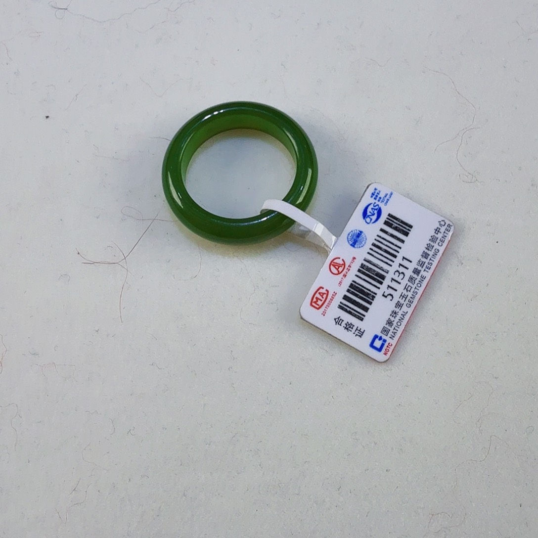 和田玉（碧玉）戒圈未镶嵌弘**室