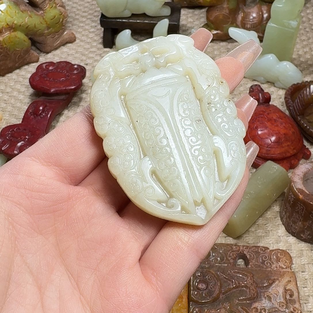 白玉菩提吊坠挂件