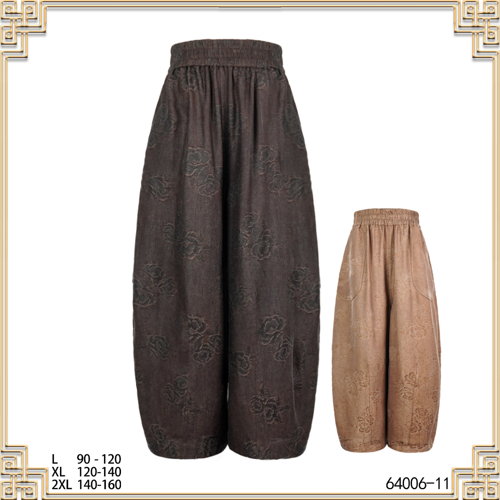 PP   2025春夏新款复古时尚女双面穿灯笼休闲裤64006-11