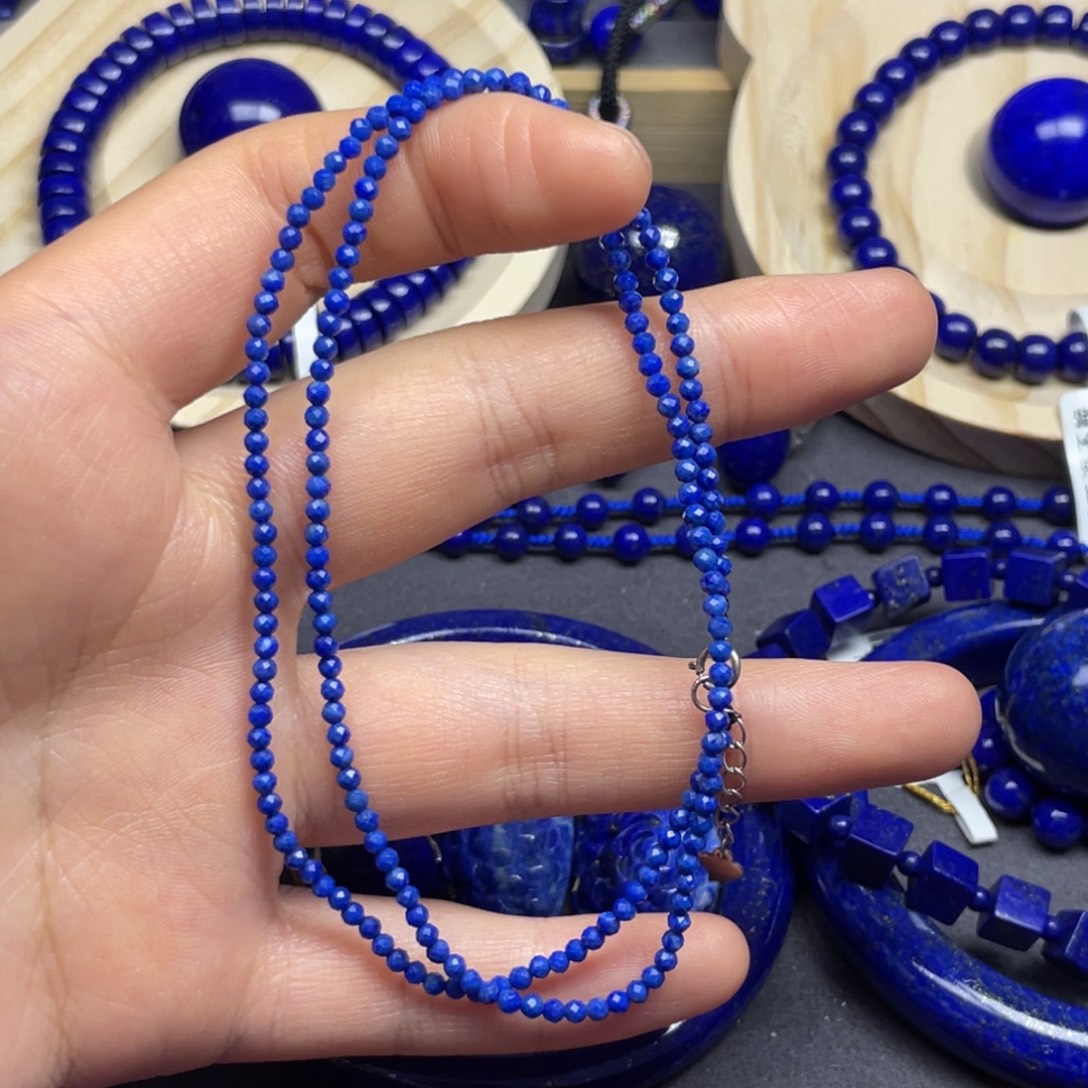 青金石未镶嵌项链2+