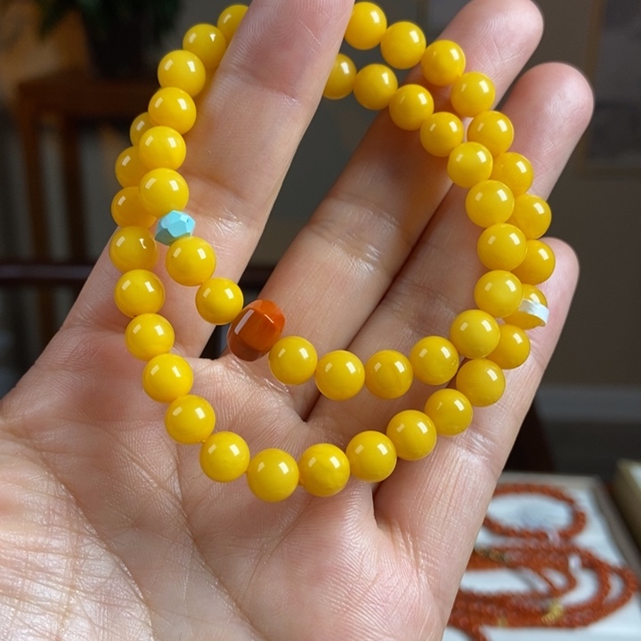琥珀手链未镶嵌蜜蜡手串7