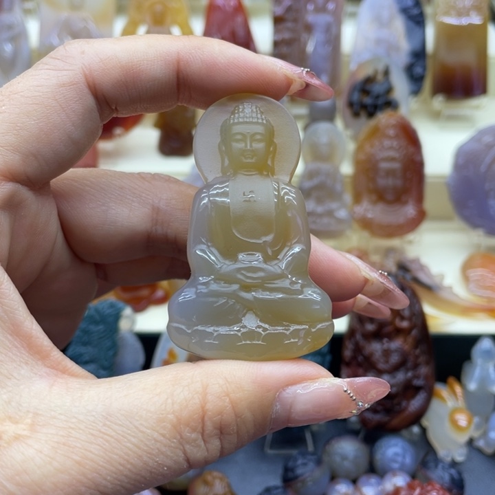 玛瑙/玉髓吊坠(赠链)未镶嵌大***）吊坠