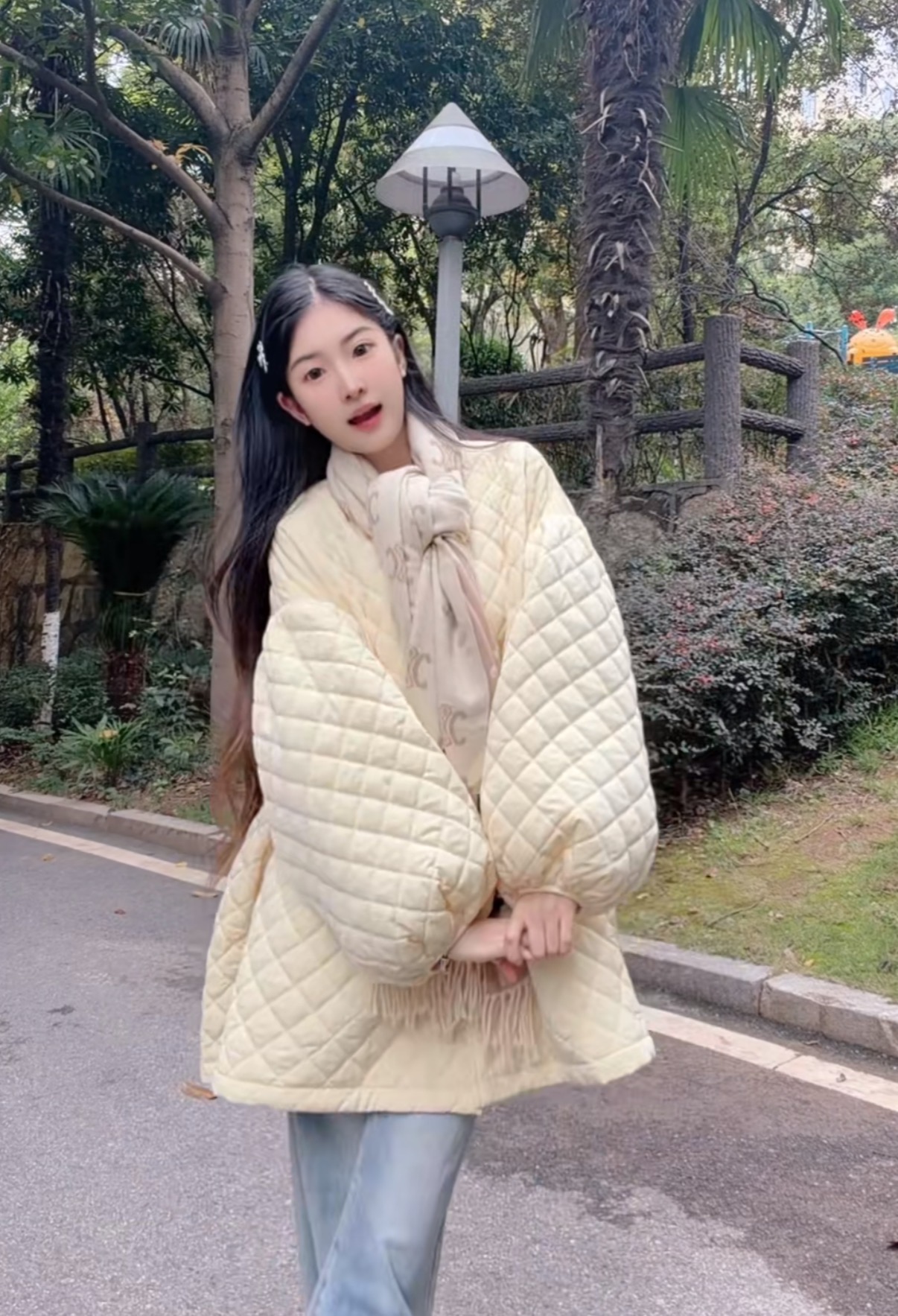 拼接加绒加厚款保暖百搭宽松型棉服立领外套宽松厚款短款韩版冬季