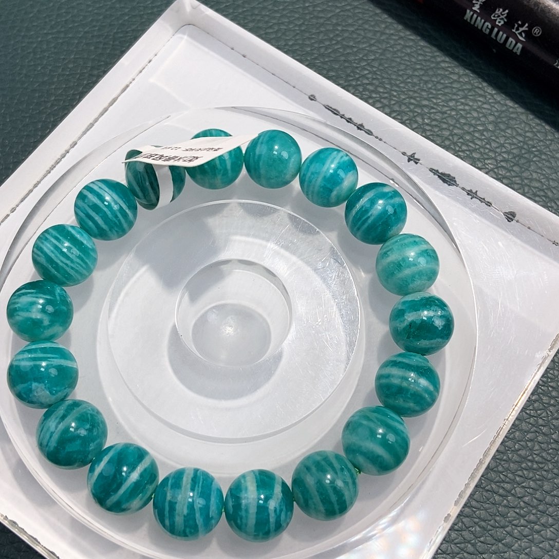 水晶手链未镶嵌云*斑马纹天河石12