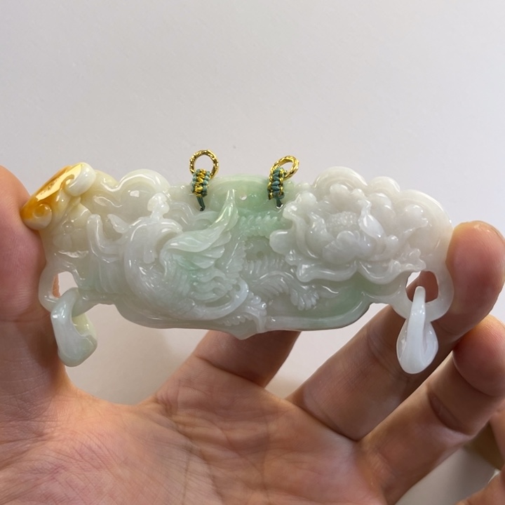 翡翠吊坠(赠链)未镶嵌代编织