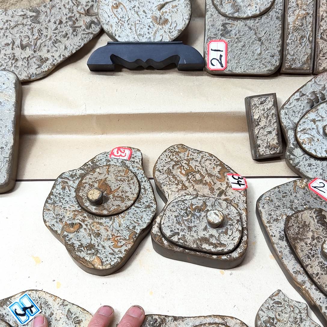 三叶虫化石原石砚台