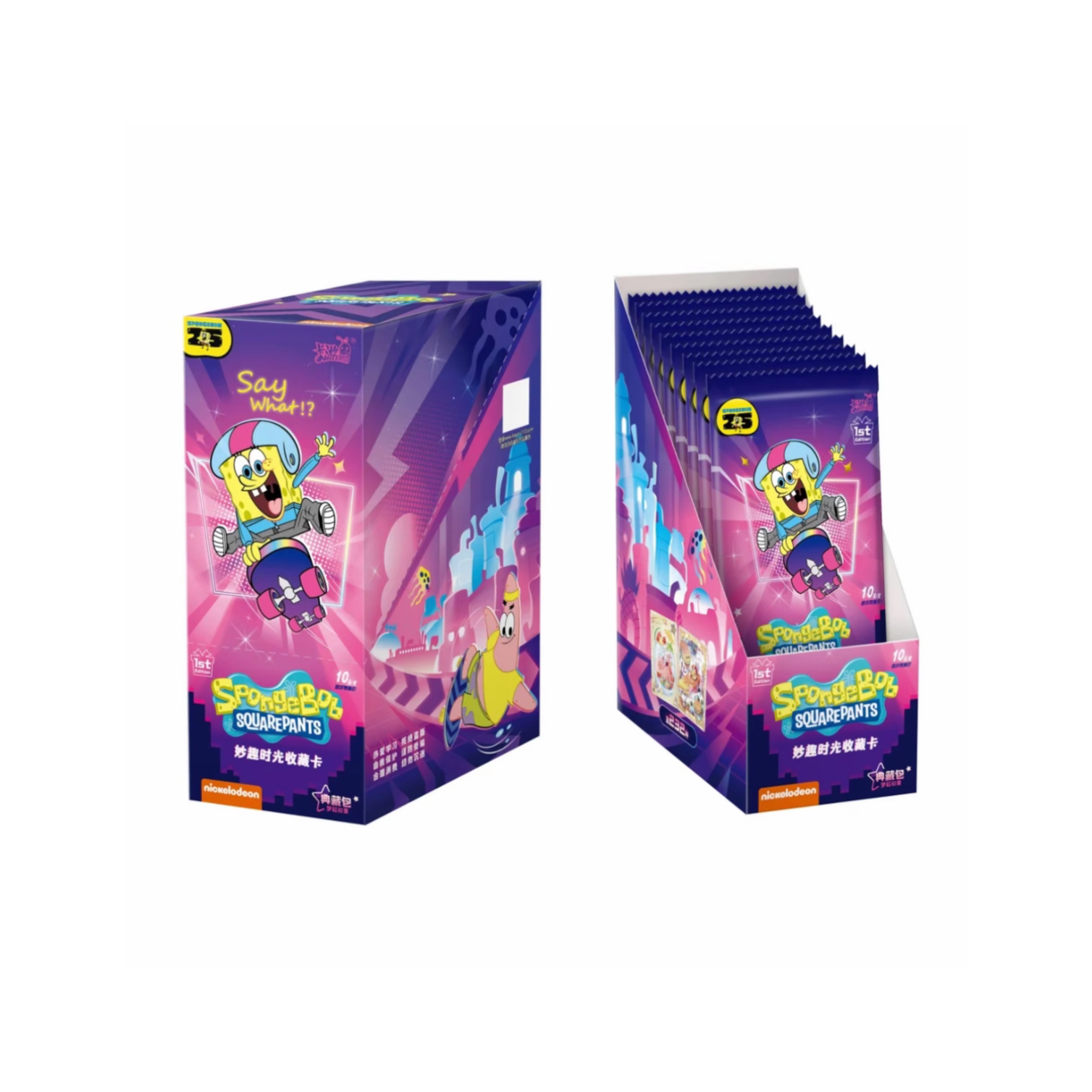 【福福/玩法合集】海绵宝宝卡片妙趣时光典藏包卡牌盲盒拆盒