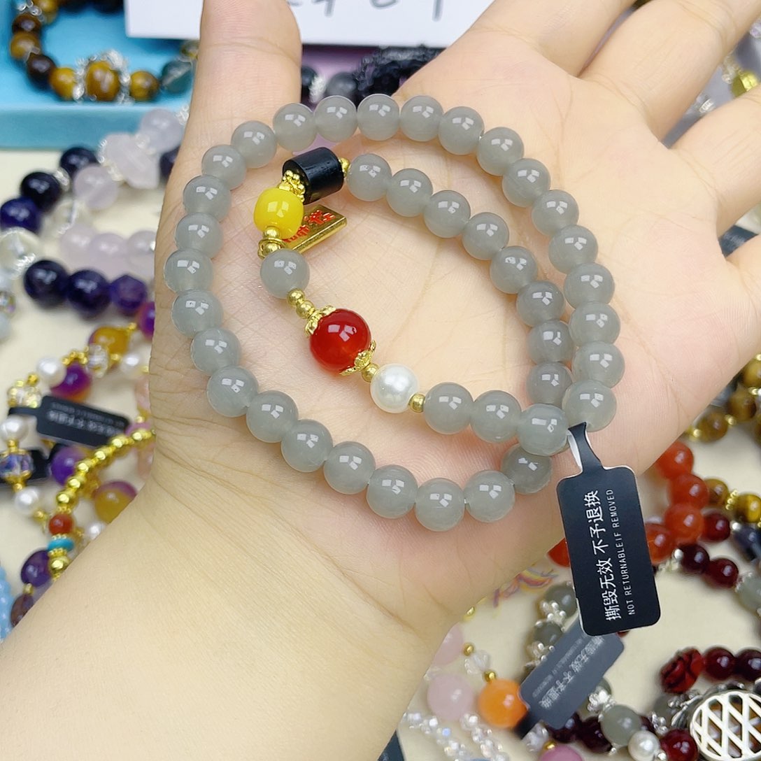 手饰针钠钙石银S925镀金镶嵌