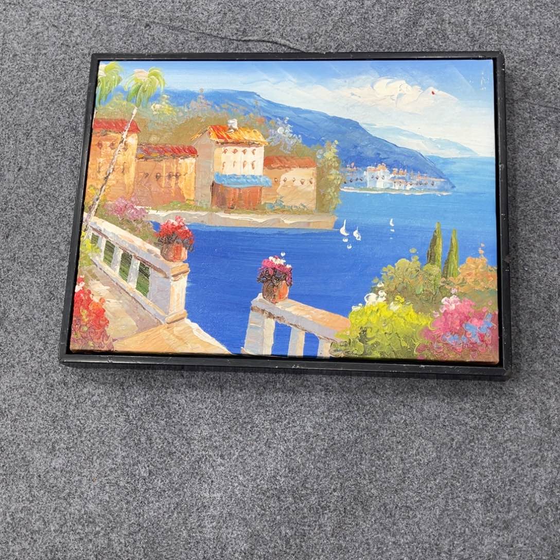 【闪购商品】油画地中海33/43带框-////