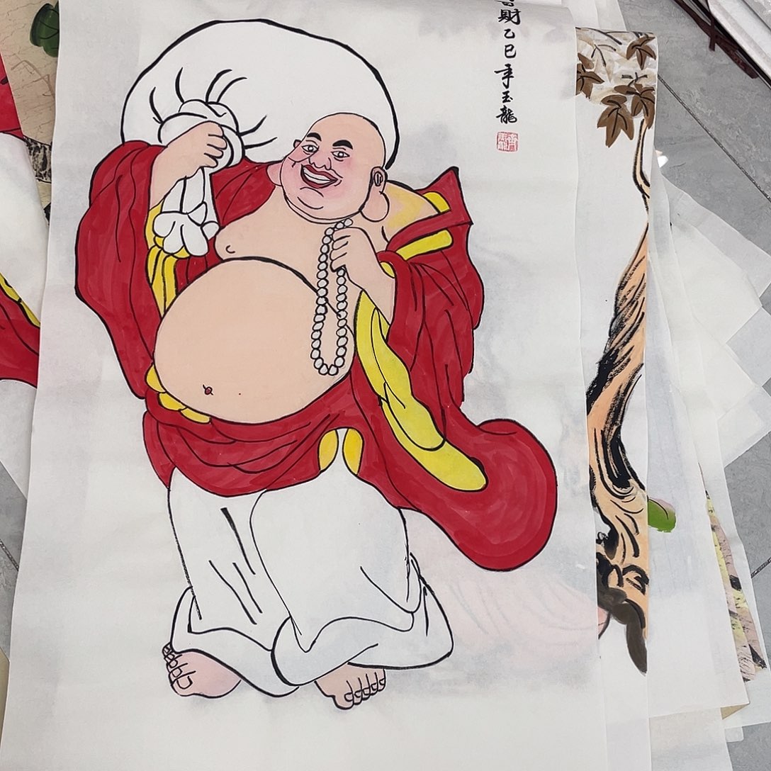 国画国画作品原稿三尺人物