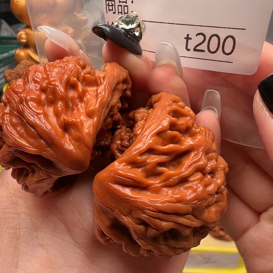 @***头文玩核桃手把件蛇头