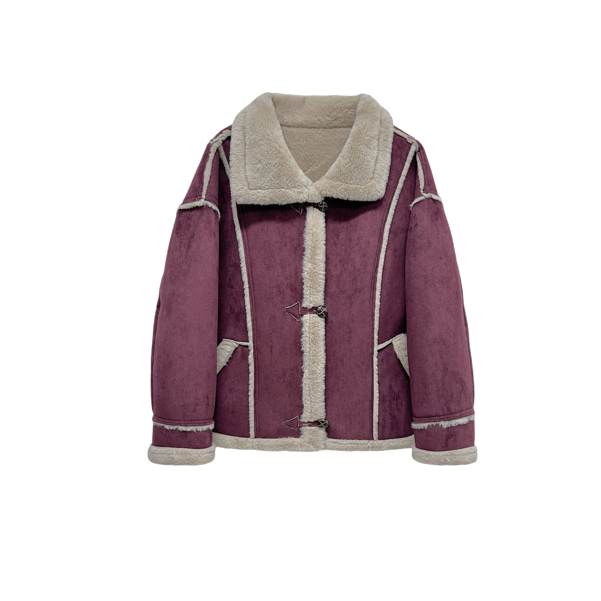 女冬季加厚氛围感百搭短外套设计毛毛外套9015