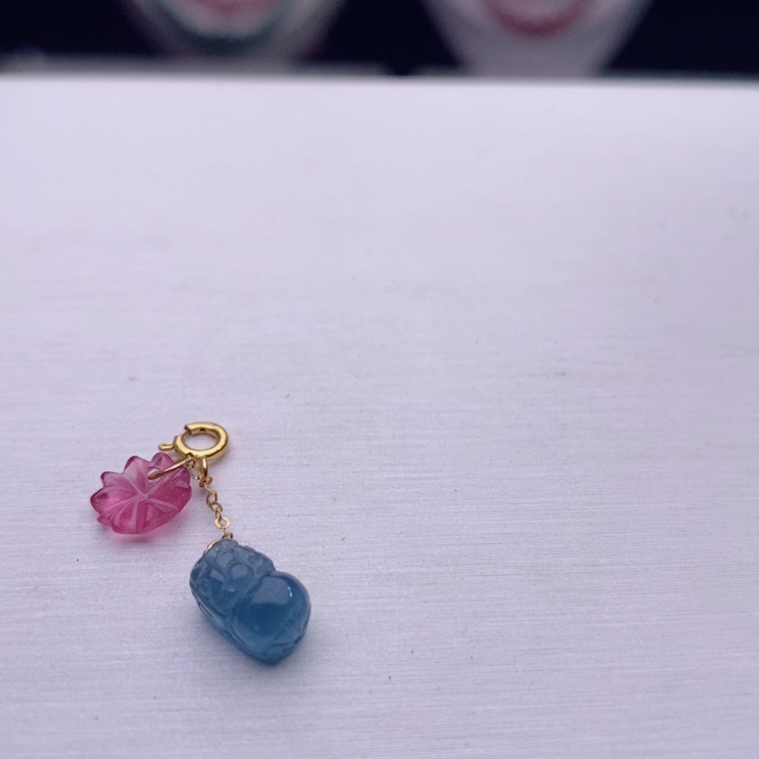 18K金镶嵌小滴溜碧玺碧玺A小滴溜