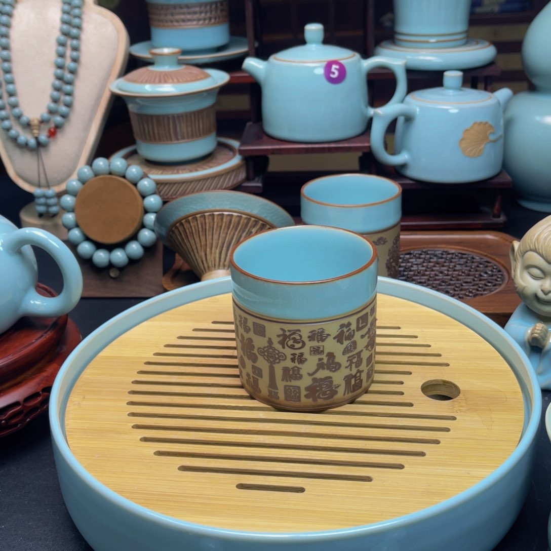 【闪购商品】壶瓷河南御盏窑，茶器，摆件，手串