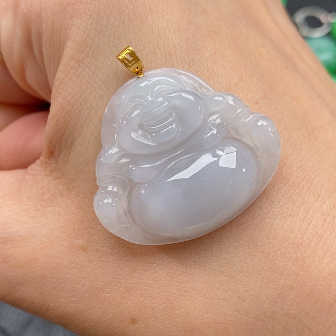 翡翠颈饰18K金镶嵌翡翠