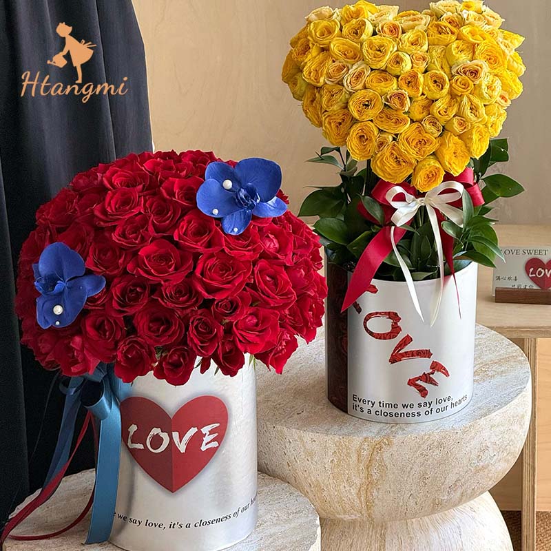 【汉唐美】七夕原创加厚防水套二爱心抱抱桶简约插花桶手工DIY资材