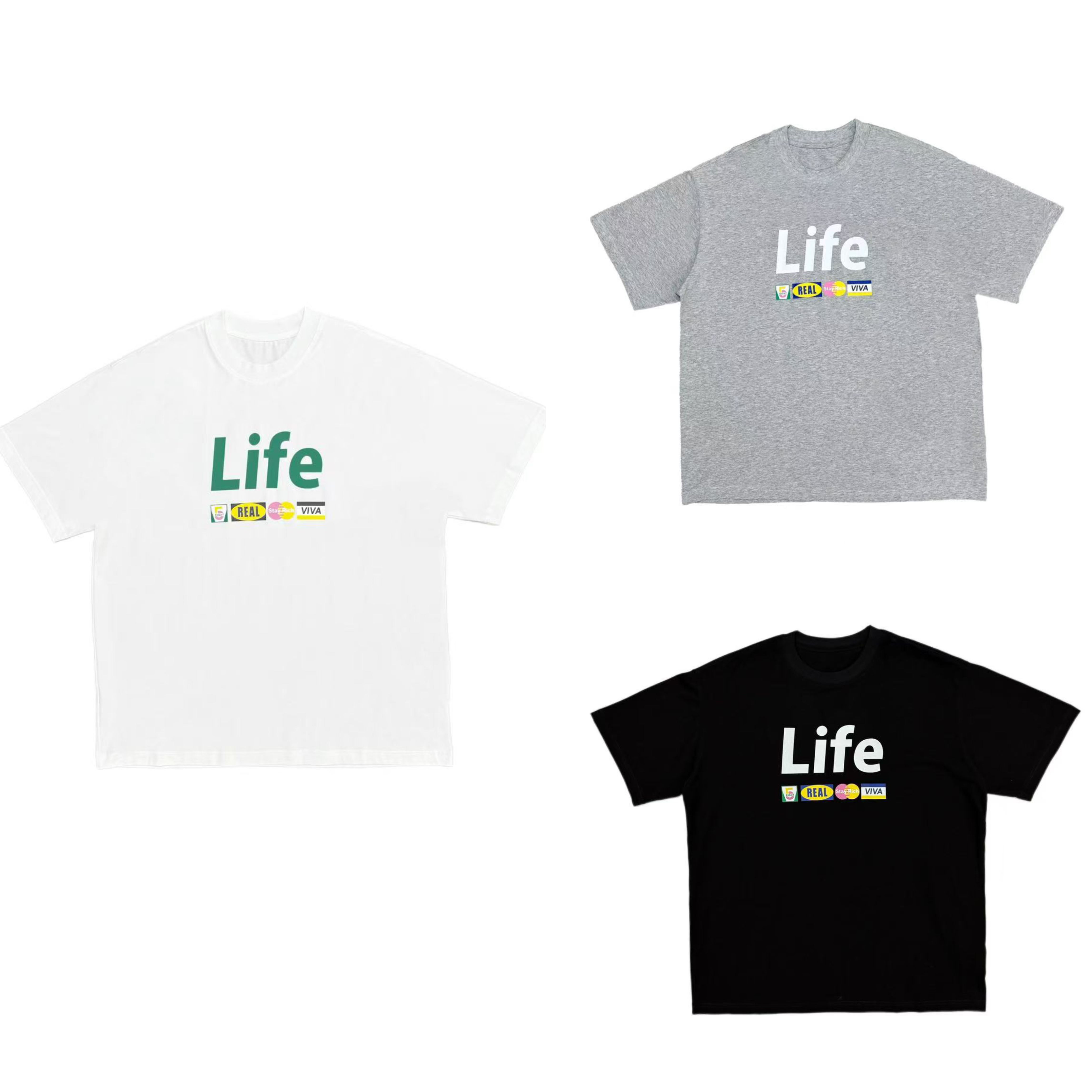 [X]黑白灰粉四色经典时尚小字母冰皮爽滑短袖体恤(夏日炎炎)