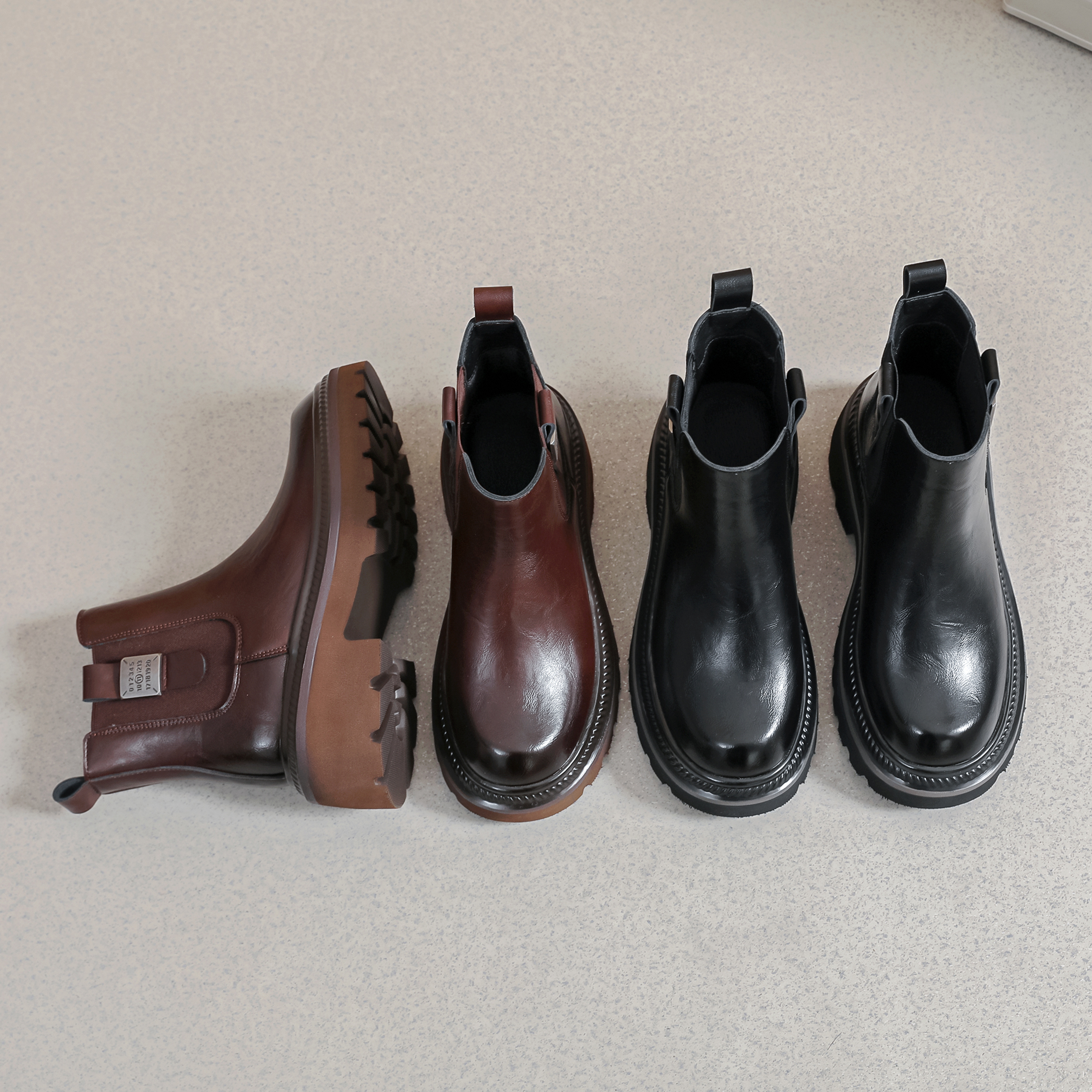 【运费补贴】复古厚底一脚蹬短筒马丁靴X8899