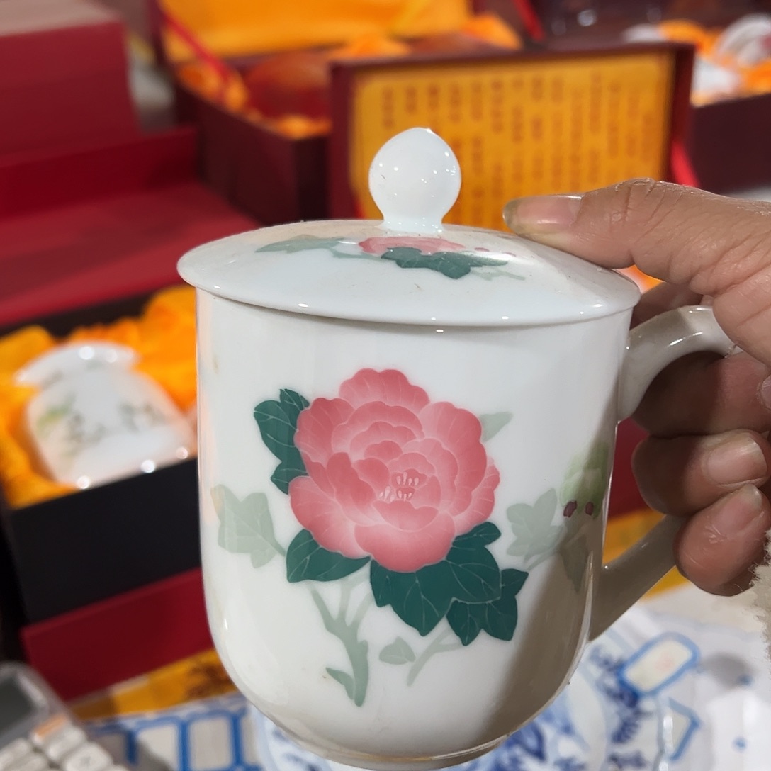 醴陵瓷直播供货基地手绘420毫升