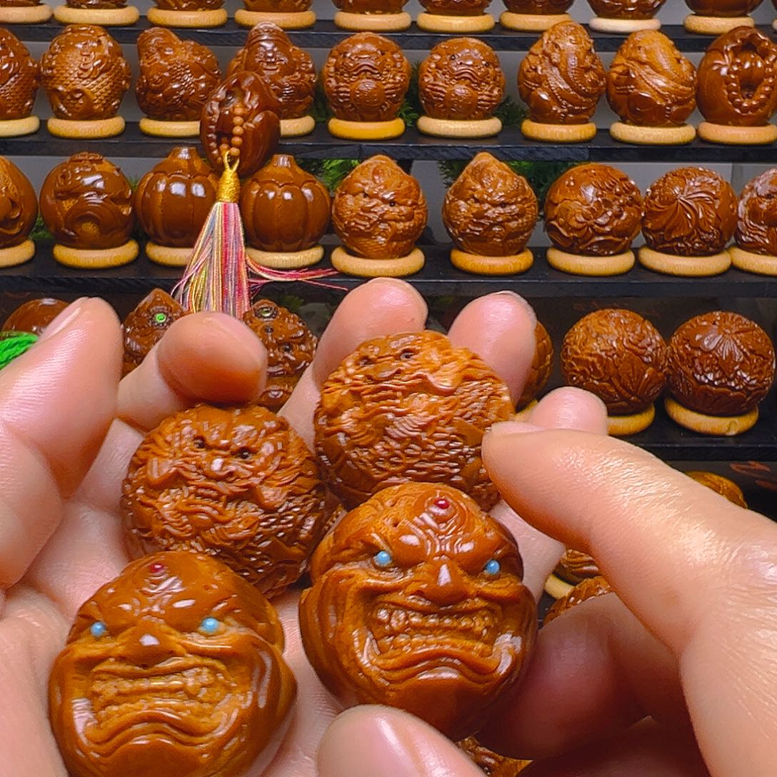 小***、橄榄核手串/手链龙珠一对恶僧一对