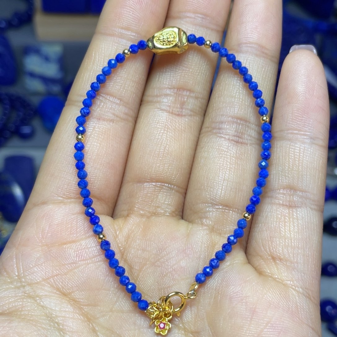 青金石2mm手链未镶嵌