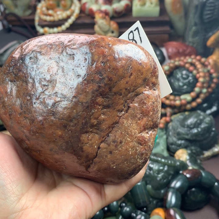 岫岩河磨玉（透闪石质玉）把件未镶嵌