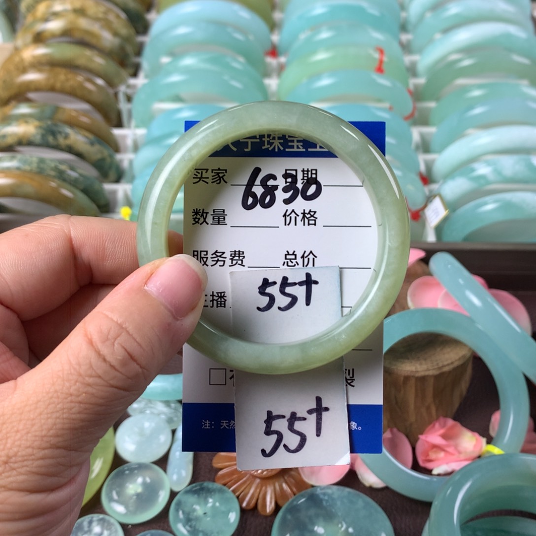 蛇纹石玉手镯未镶嵌6830