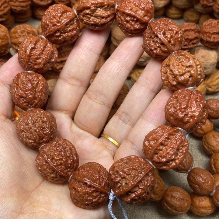 文玩核桃吊坠火焰八棱