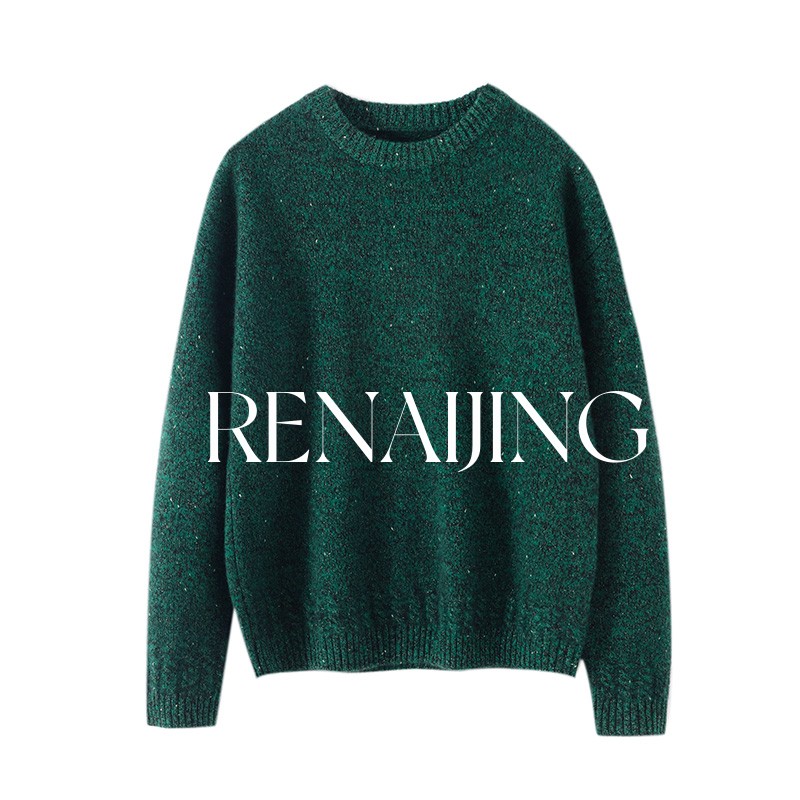 RENAIJING【金豆子圆领】2025新款春秋山羊绒针织百搭女士休闲打底