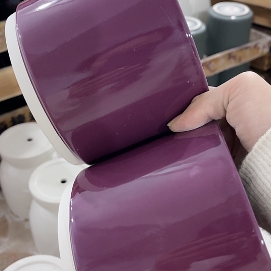 多肉绿植陶瓷花盆9.9包邮，有孔