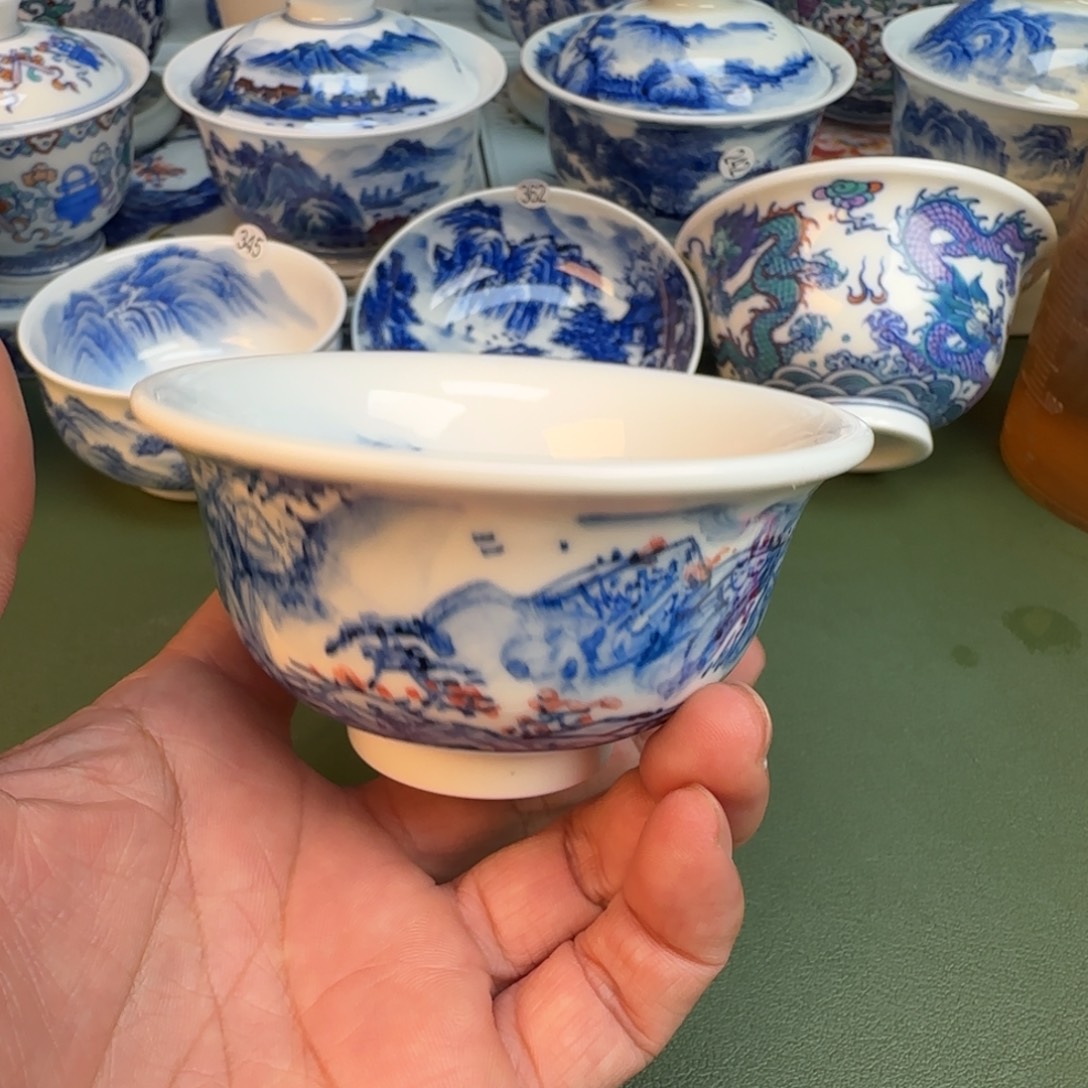 陶纯手工纯手绘茶具石头388