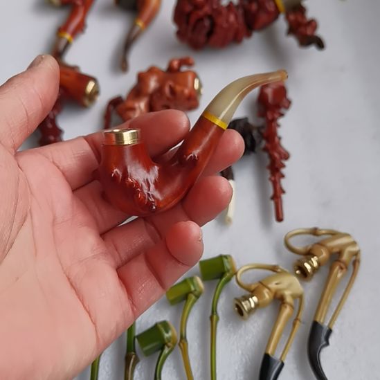 贵州檬子木手把件烟具