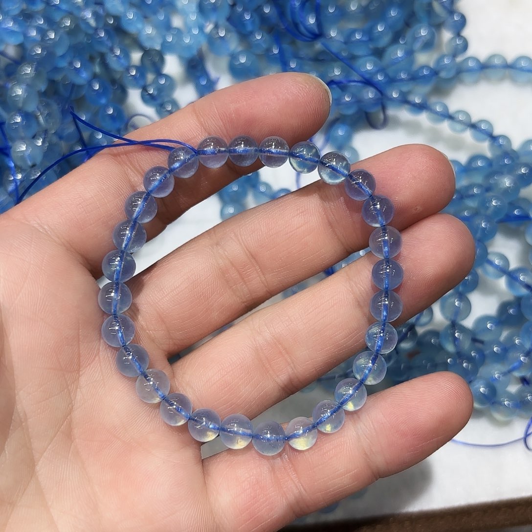 水晶手链未镶嵌海蓝宝