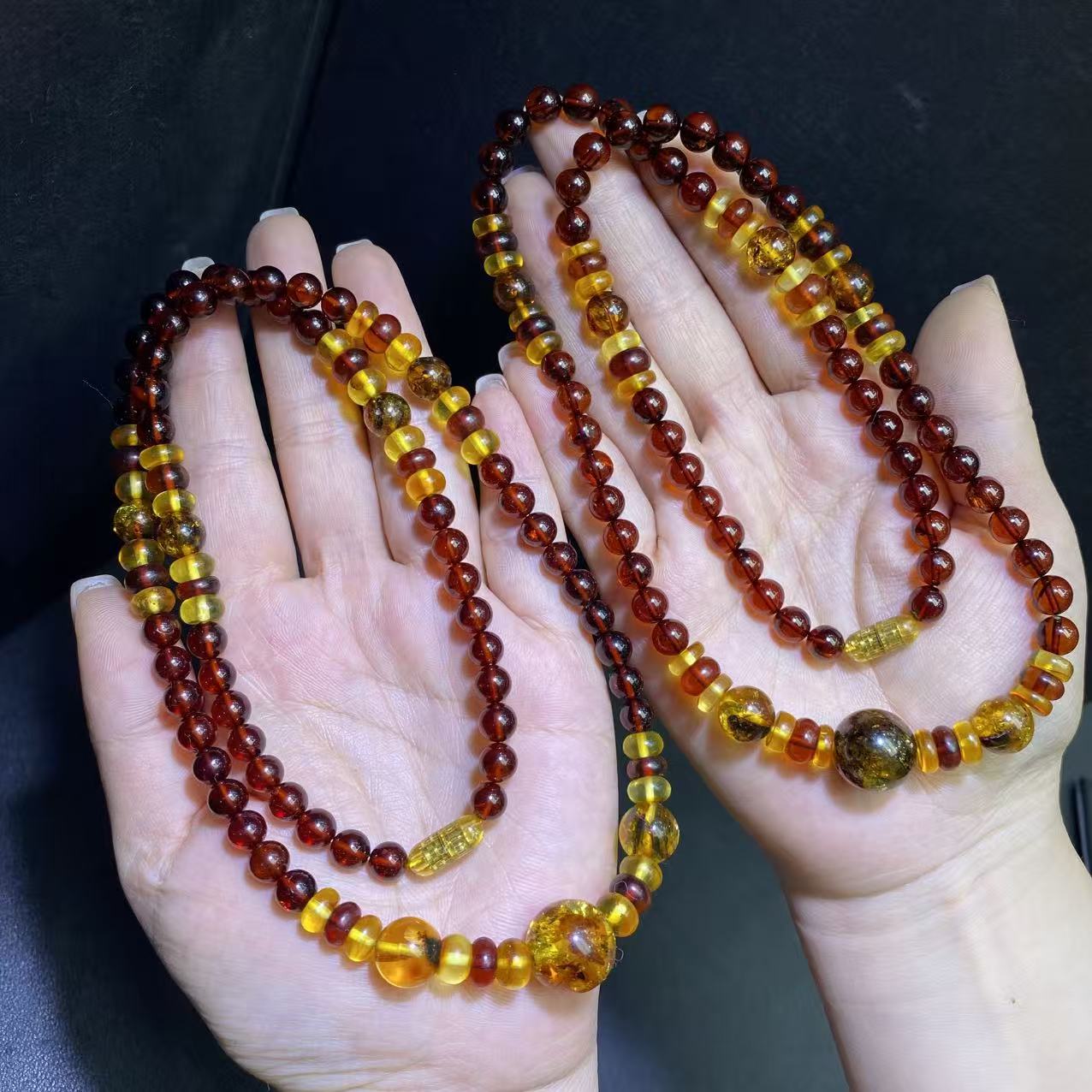 Q-M2600-多宝琥珀红天血灵珀项链-多样性发货只发一件