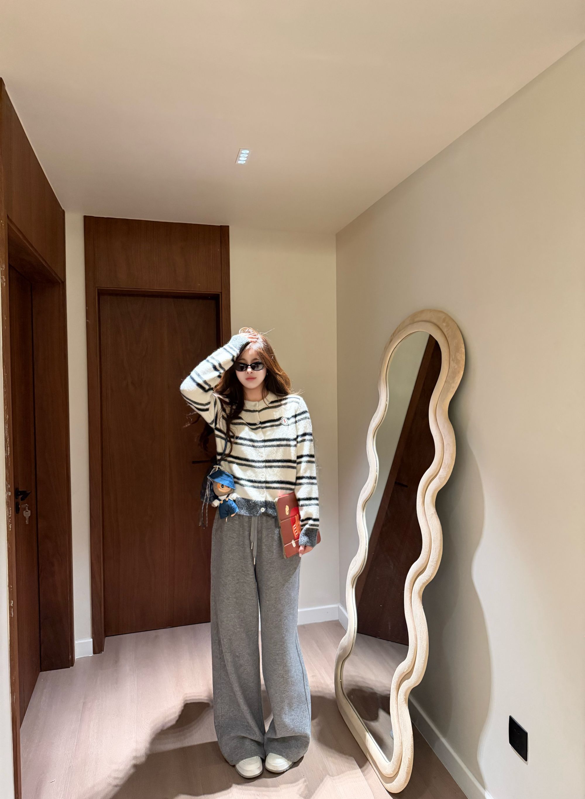 【莱茵时报】条纹 绵羊毛 开衫