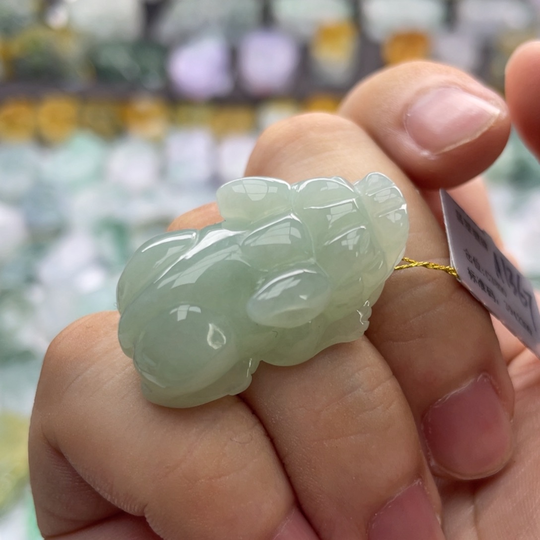 翡翠未镶嵌颈饰貔貅4