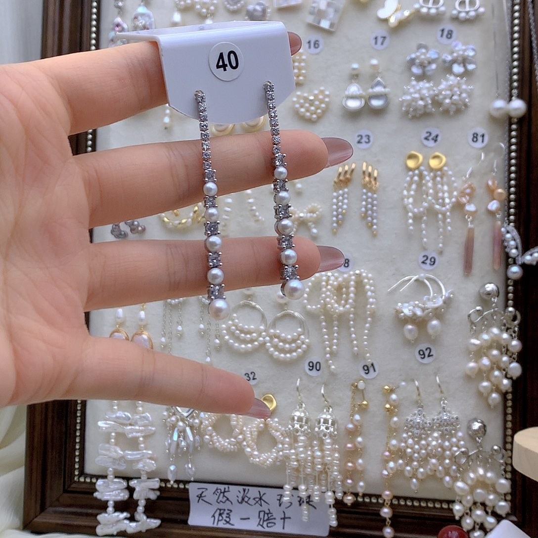 未镶嵌耳饰淡水珍珠