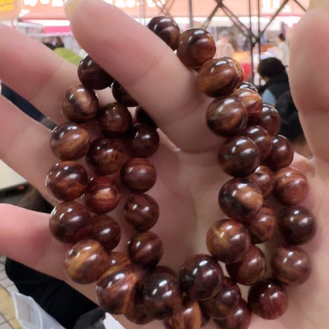 黄花梨/降香黄檀手串/手链海南黄花梨12圆珠多样性发一